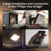 Smarte Außenwandleuchte Philips Hue White Welcome Floodlight, 20,5 W LED, 220–240 V Eingang, 24 V Leuchtmittel, schwarz, 160×220×153 mm