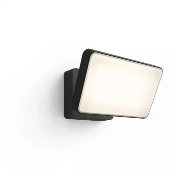 Smarte Außenwandleuchte Philips Hue White Welcome Floodlight, 20,5 W LED, 220–240 V Eingang, 24 V Leuchtmittel, schwarz, 160×220×153 mm