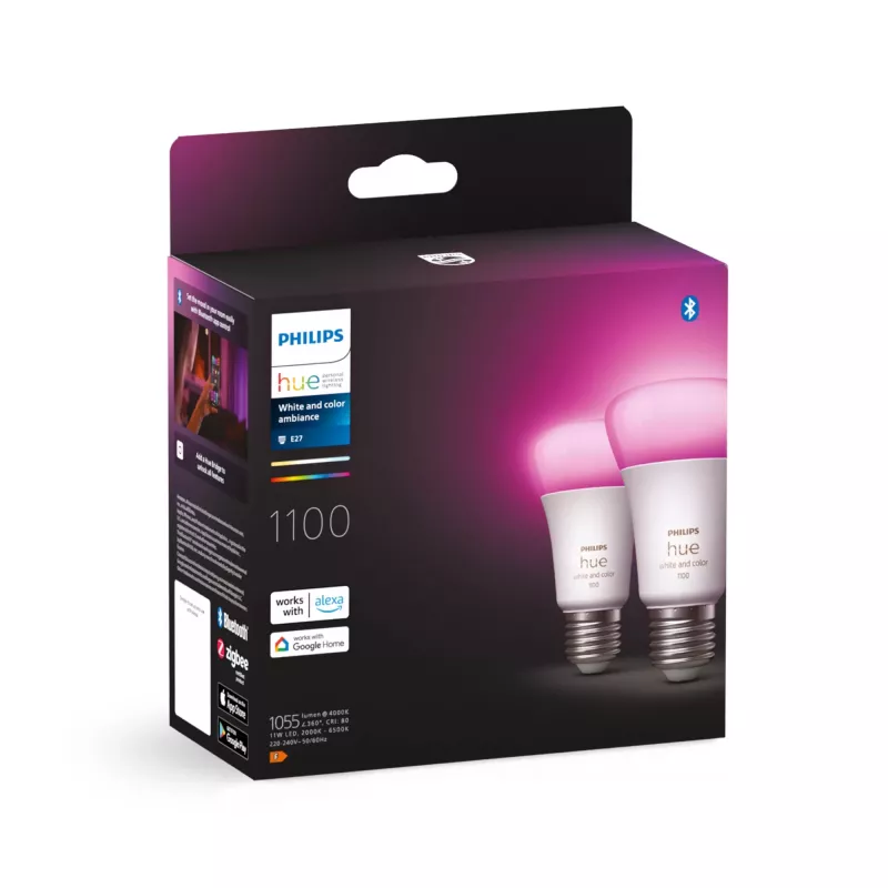 Philips Hue White and colour ambience A60 – E27 smart bulb – 1100 (2er-Pack)