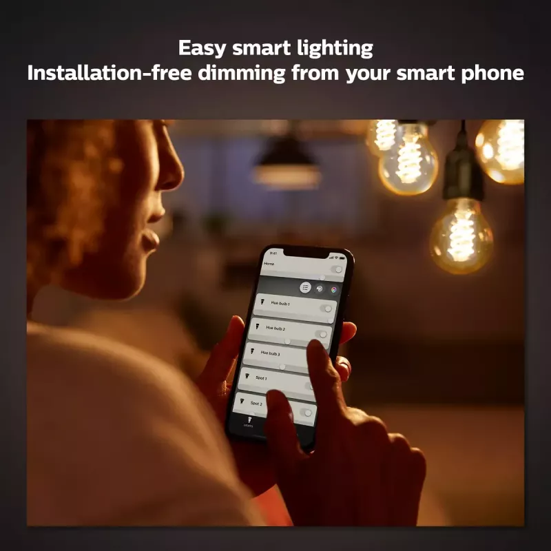 Smarte Glühbirne Philips ST64 Edison E27 Bluetooth/Zigbee, 7 W, transparent, 60×135 mm