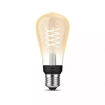 Smarte Glühbirne Philips ST64 Edison E27 Bluetooth/Zigbee, 7 W, transparent, 60×135 mm