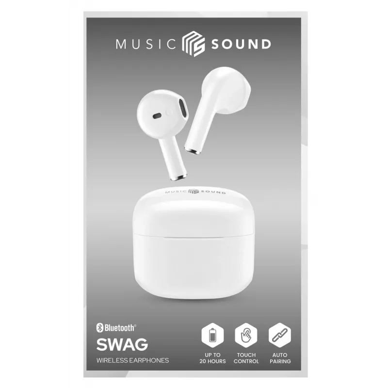 Music Sound Swag SWAG sind die kapselförmigen Bluetooth-Kopfhörer, erhältlich in vielen leuchtenden, supertrendigen Farben.