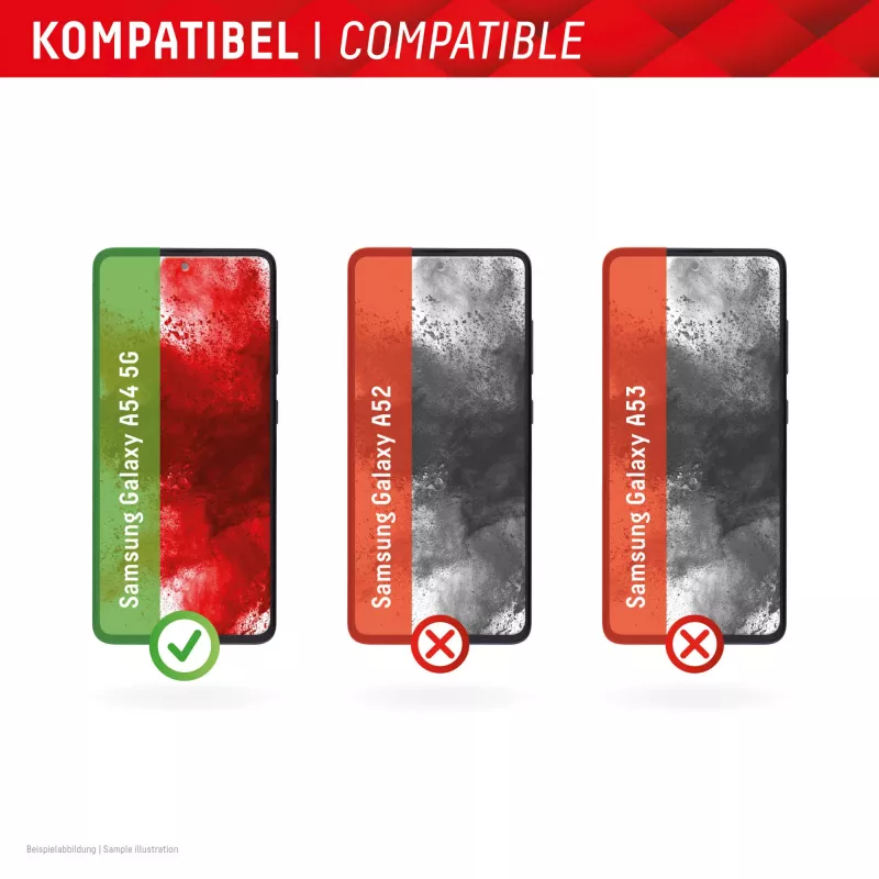 Displex Smart Glass (9H) für Samsung Galaxy A54 5G, Montageaufkleber, unzerbrechlich