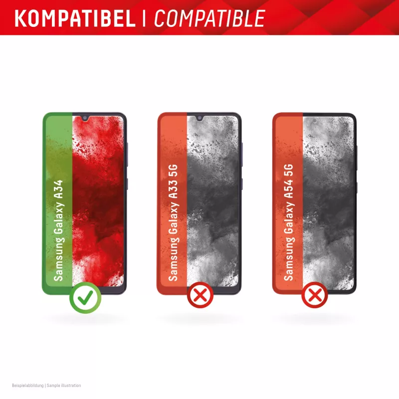 Displex Displayschutzfolie (10H) für Samsung Galaxy A34, Eco Montagerahmen, kratzfest