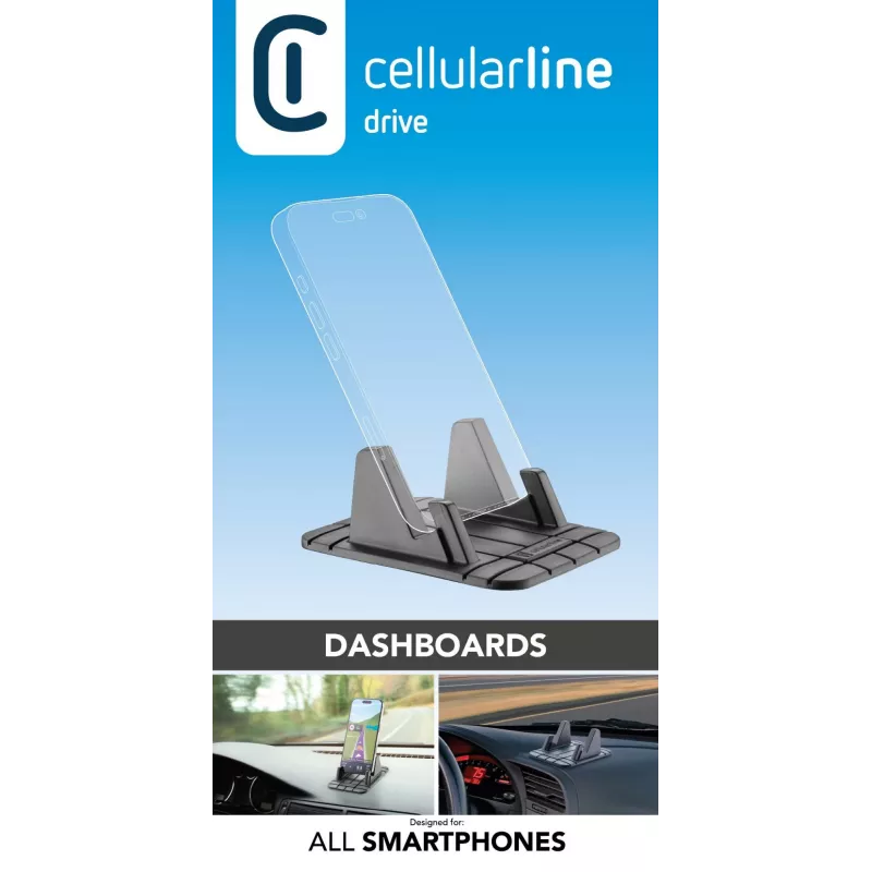 Cellularline Dash Pad Pro – Universelle Innenraum-Halterung für Smartphones