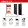 Displex Privacy Screen Protector (10H) für Apple iPhone 15/15 Pro, Eco-Montagerahmen, Privacy Filter
