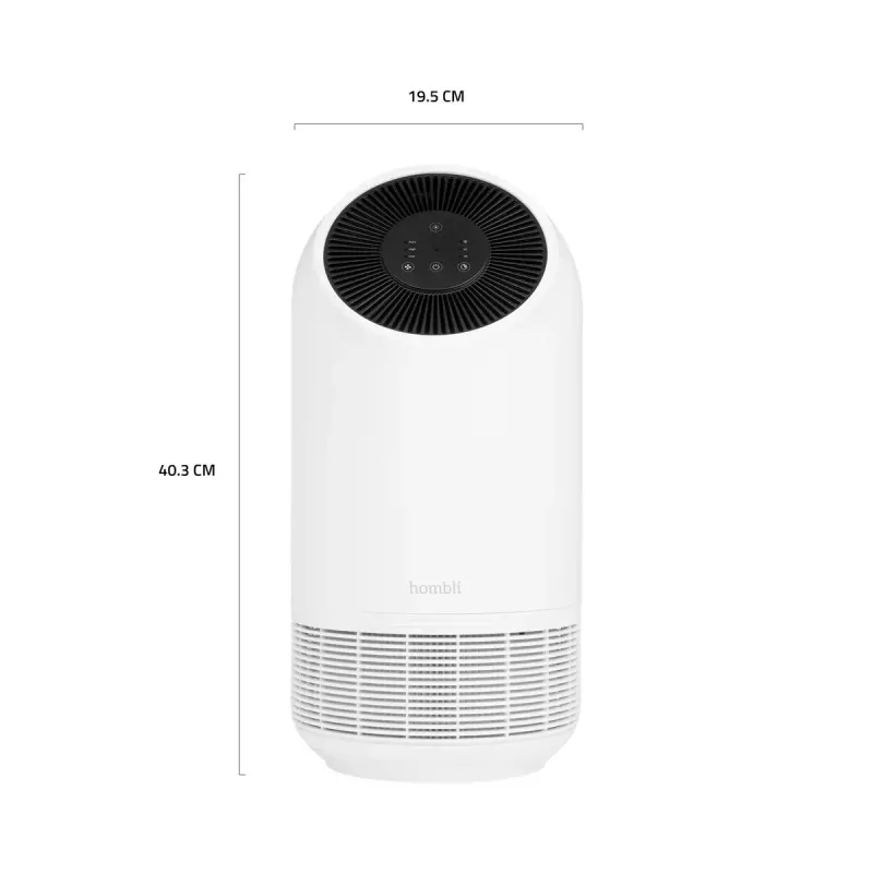 Luftreiniger Hombli Smart Air Purifier von Avanca International BV, Geräuschpegel 30 dB, erhältlich in Weiß und Schwarz