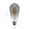 Intelligente Glühbirne Avanca International BV Hombli HBEB-0211, Wi‑Fi, 5,5 W, grau, A19 (6,1×14,2 cm)