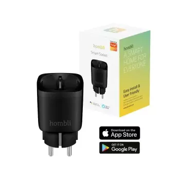 Intelligente Steckdose Avanca International BV Hombli Smart Socket EU Schwarz – Wi‑Fi, 220–250 V, 3,68 kW, innen, Kunststoff