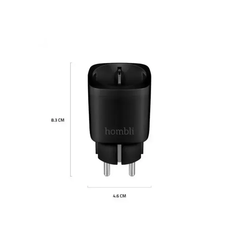 Intelligente Steckdose Avanca International BV Hombli Smart Socket EU Schwarz – Wi‑Fi, 220–250 V, 3,68 kW, innen, Kunststoff