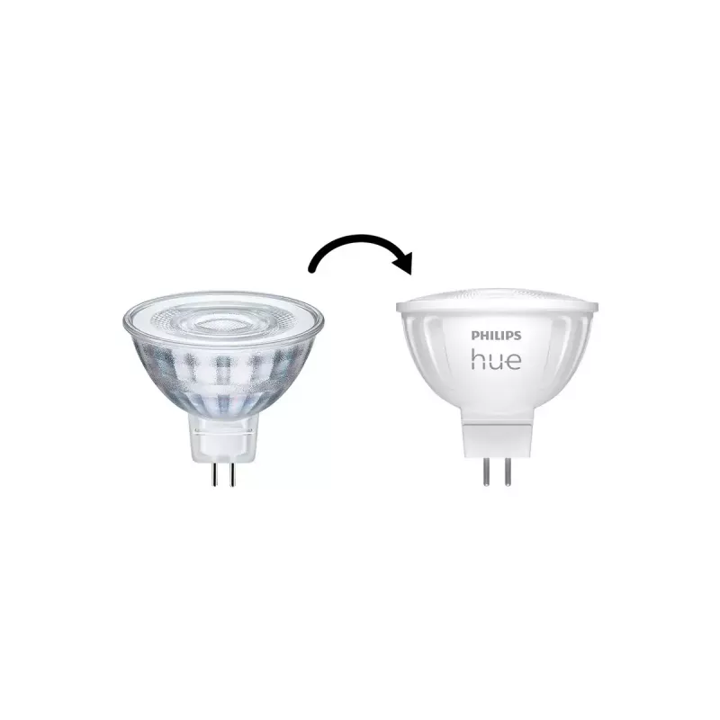 Philips Hue White Ambience MR16 Smart-Leuchtspot, GU53, 5,1 W, Bluetooth/Zigbee