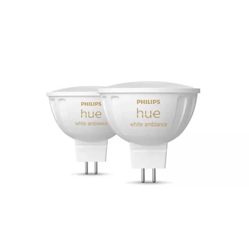 Philips Hue White Ambience MR16 Smart-Leuchtspot, GU53, 5,1 W, Bluetooth/Zigbee