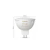 Philips Hue White Ambience MR16 Smart-Leuchtspot, GU53, 5,1 W, Bluetooth/Zigbee