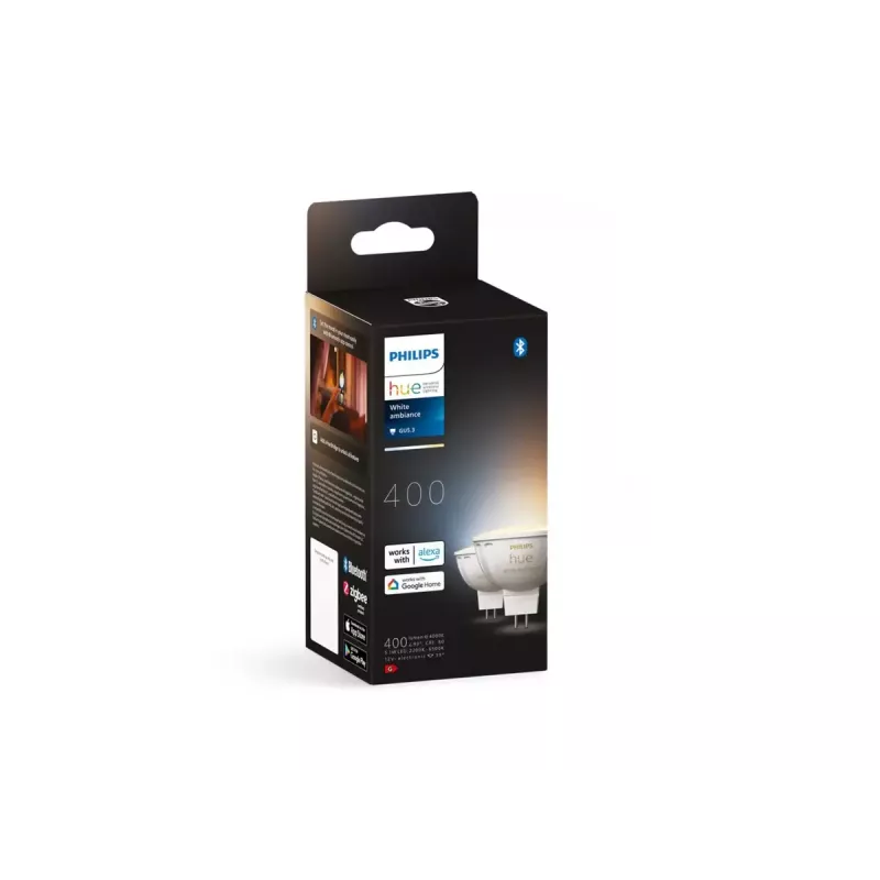 Philips Hue White Ambience MR16 Smart-Leuchtspot, GU53, 5,1 W, Bluetooth/Zigbee