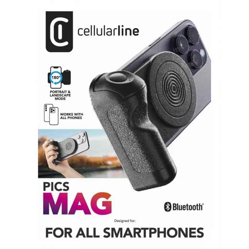 Cellularline Pics Mag Bluetooth-Magnethalterung für Smartphone-Aufnahmen
