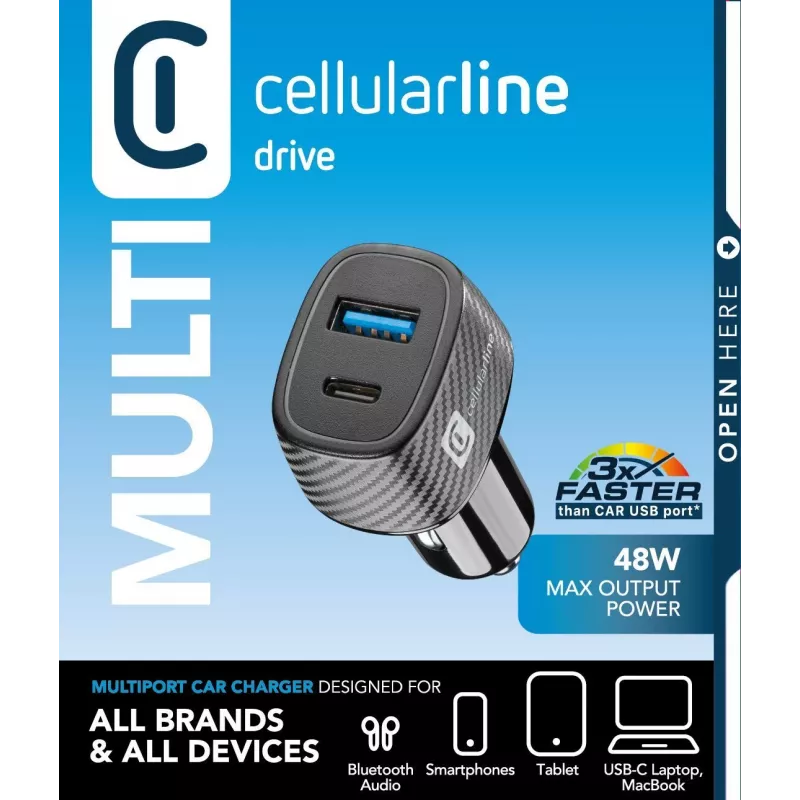 Auto-Ladegerät Cellularline Multipower Ultra Universelles Schnellladegerät