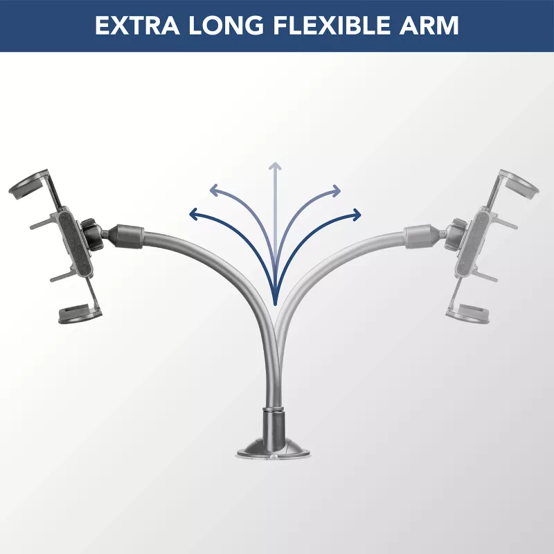 Sourcing Cellularline Hug Flexi XL universelle Saugnapf-Passivhalterung für Mobiltelefone, schwarz/grau