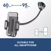 Sourcing Cellularline Hug Flexi XL universelle Saugnapf-Passivhalterung für Mobiltelefone, schwarz/grau