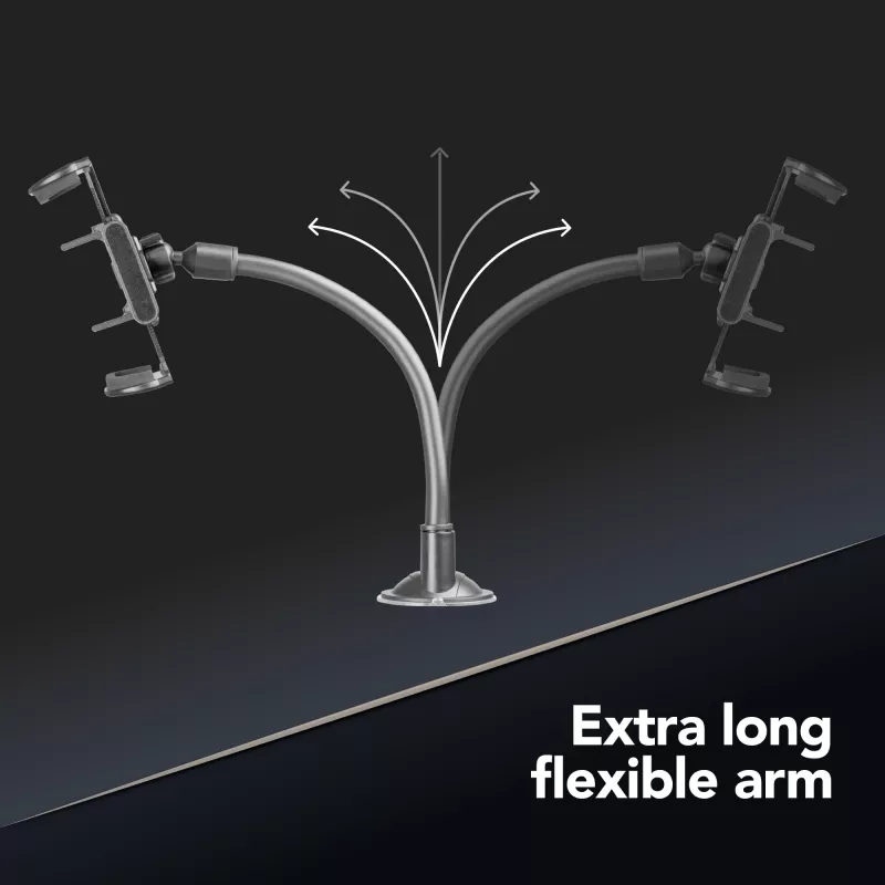 Sourcing Cellularline Hug Flexi XL universelle Saugnapf-Passivhalterung für Mobiltelefone, schwarz/grau
