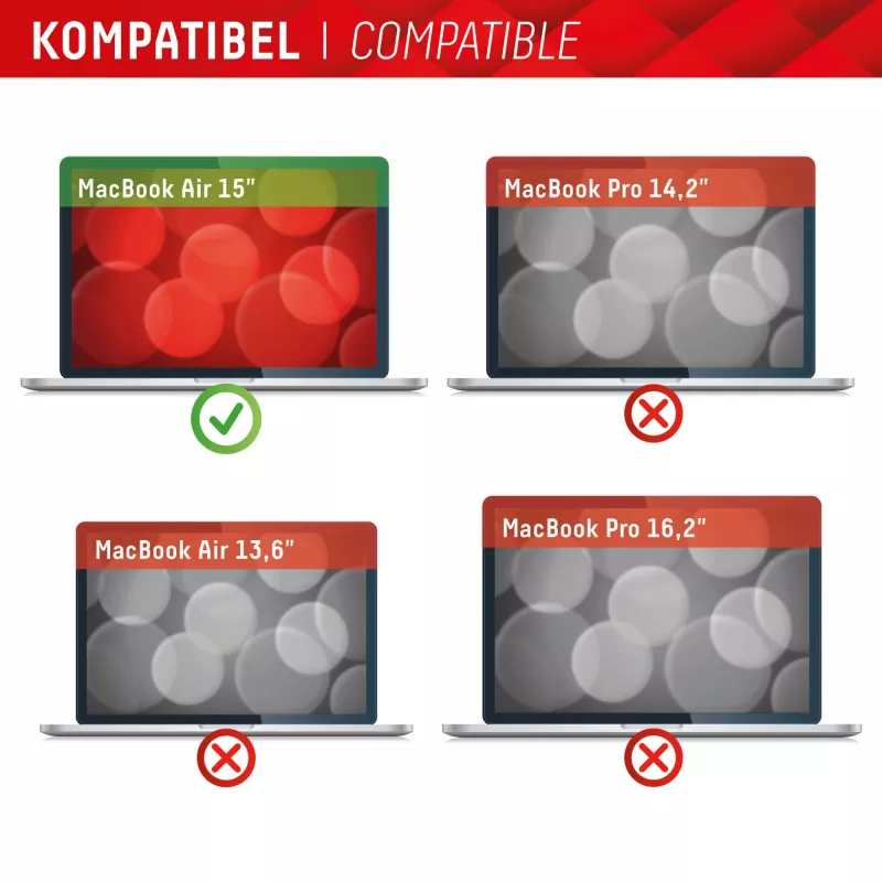 Displex PRIVACY SAFE magnetischer 2-Wege-Blickschutzfilter für MacBook Air 15 Zoll Matt 5H