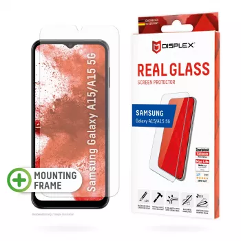 Displex Displayschutzfolie (10H) für Samsung A15/A15 5G, Eco-Montagerahmen, kratzfest