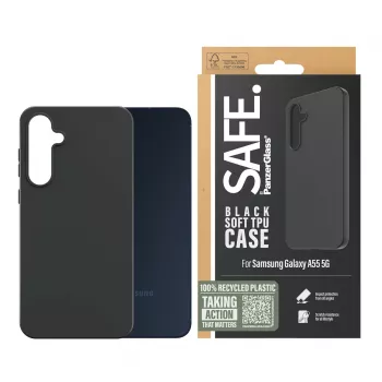 PanzerGlass SAFE. by ® TPU Hülle Samsung Galaxy A55 5G | Schwarz
