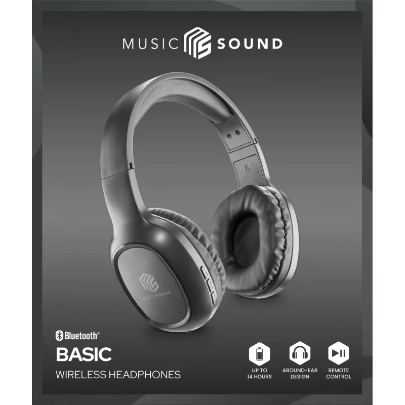 Music Sound Basic Bluetooth On-Ear-Headset mit Fernbedienung und Mikrofon