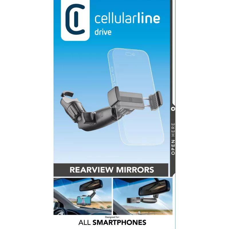 Autohalterung Cellularline Spin Mirror Schwarz Passive Halterung