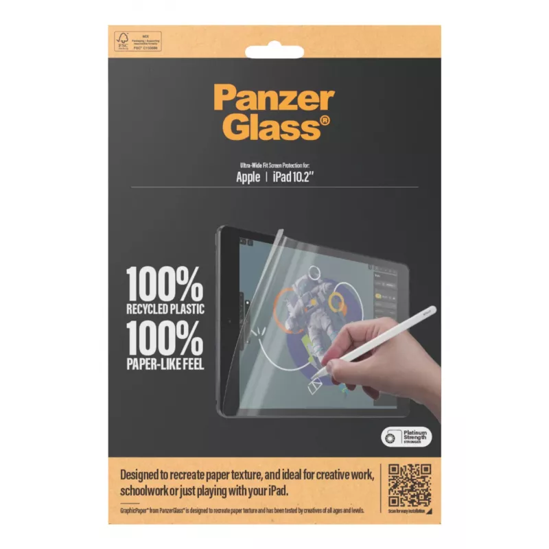 PanzerGlass ® GraphicPaper® Displayschutzfolie iPad 10.2'' (2019-2021) | Ultra-Wide Fit