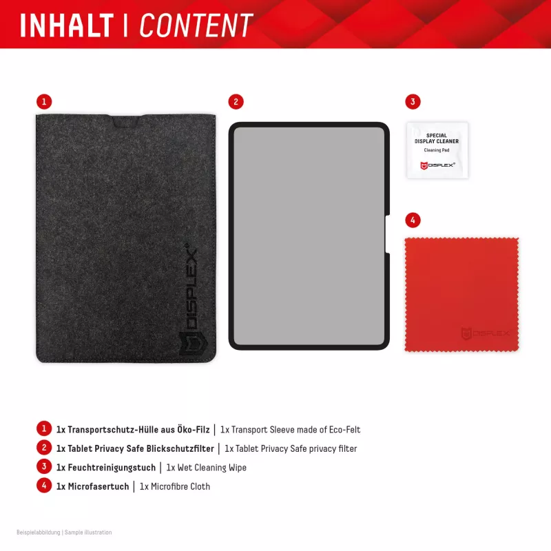 Displex TABLET PRIVACY SAFE abnehmbarer 2-Wege-Sichtschutzfilter für iPad Pro 11'' (2025/2024)