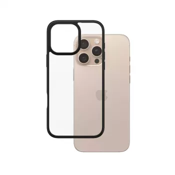PanzerGlass® HardCase Transparent mit schwarzem Rahmen iPhone 16 Pro Max