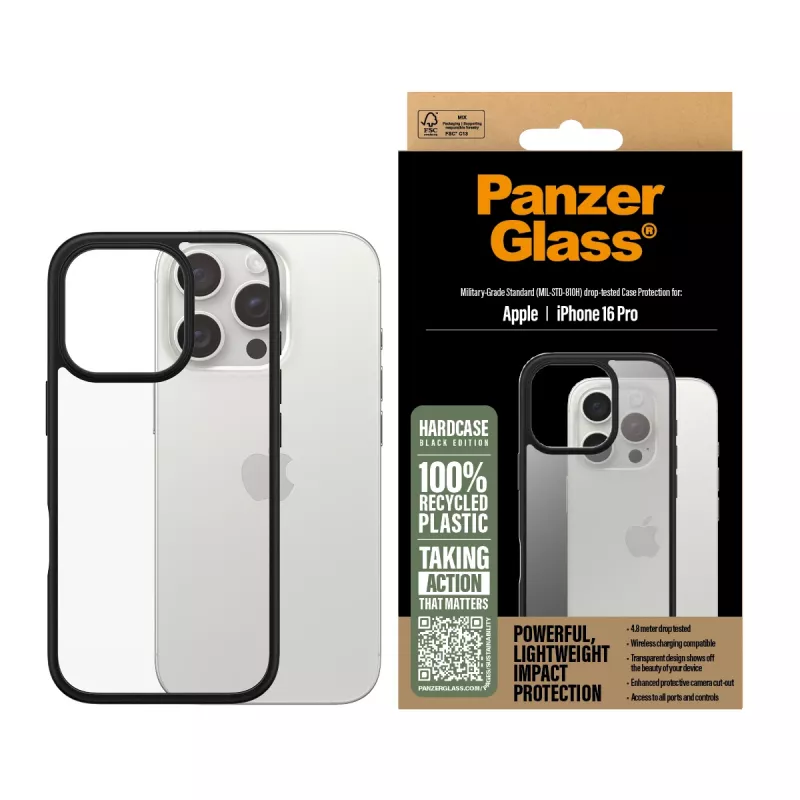 Cover PanzerGlass HardCase Transparent mit weißem MagSafe iPhone 16 Plus