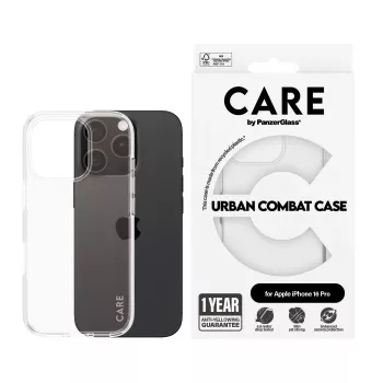 Cover PanzerGlass CARE by Flagship Hülle Transparent Urban Combat iPhone '24 6.3 inch Pro