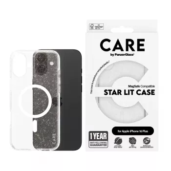 PanzerGlass CARE™ by ® Urban Combat Case Star Lit mit weißem MagSafe iPhone 16 Plus
