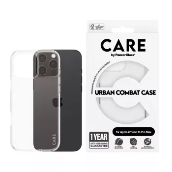 Cover PanzerGlass CARE by ® Flagship Hülle Transparent Urban Combat iPhone '24 6,9 Zoll Pro