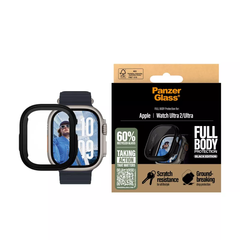 PanzerGlass ® Case Full Body Schwarz Apple Watch Ultra 3 | Ultra 2 | Ultra | 49mm