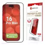 Displex Premium Anti-Reflex Displayschutzfolie (entspiegelte Full Cover, 10H) für Apple iPhone 16 Pro Max, Eco-Montagerahmen, Full Cover