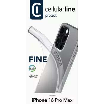 Cover Cellularline FINECIPH16PRMT für iPhone 16 Pro Max Transparent