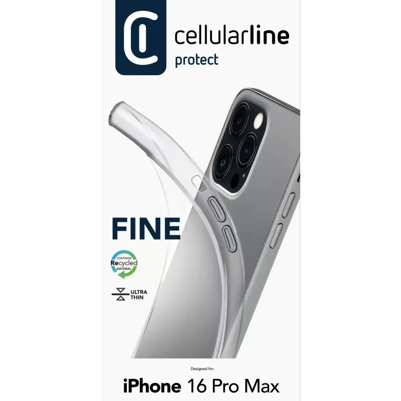Cover Cellularline FINECIPH16PRMT für iPhone 16 Pro Max Transparent
