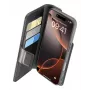 Cellularline Book Agenda – iPhone 16 Pro Lederoptik-Buchhülle mit Magnetverschluss