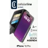Cellularline Book Agenda – iPhone 16 Pro Lederoptik-Buchhülle mit Magnetverschluss