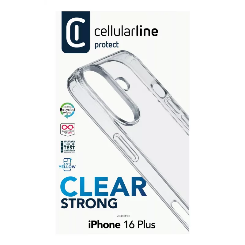 Cover Cellularline CLEARDUOIPH16MAXT für iPhone 16 Plus 17 cm Transparent