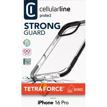 Cover Cellularline TETRACIPH16PROT für iPhone 16 Pro 6,3 Zoll Schwarz