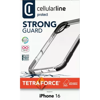 Cover Cellularline TETRACIPH16T für iPhone 16 15,5 cm Schwarz