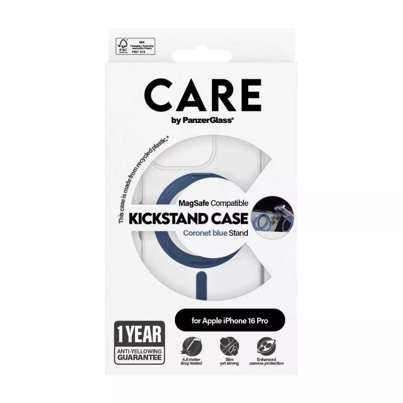 Cover PanzerGlass 1317 Handyhülle Blau Transparent für iPhone 16 Pro 6,3 Zoll