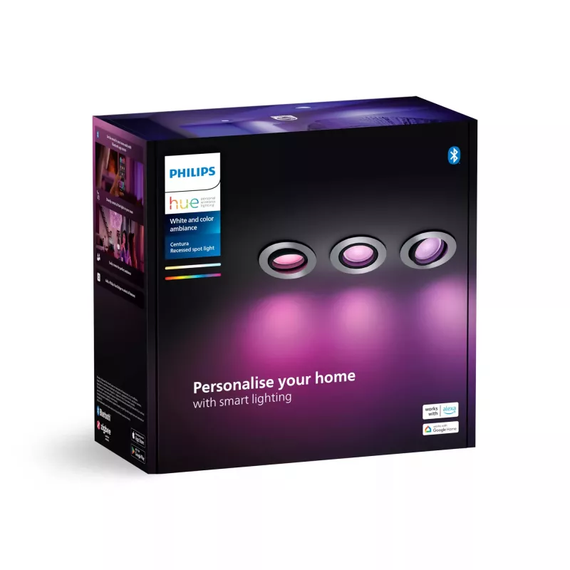 Philips Hue White and Colour Ambience 3er-Pack Centura Einbaustrahler