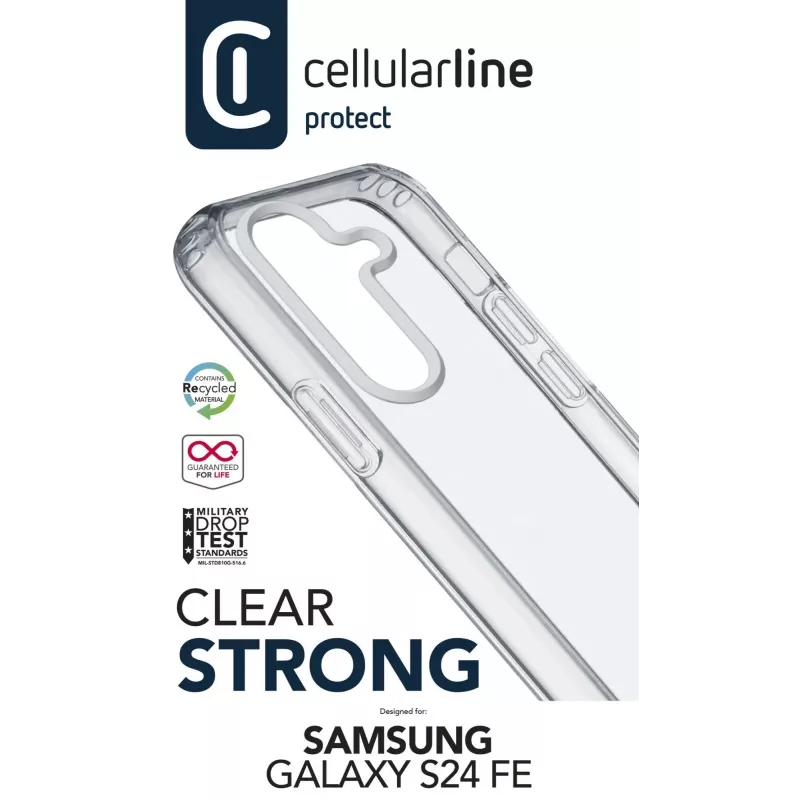 Cellularline CLEARDUOGALS24FET Handyhülle Cover Transparent 17 cm