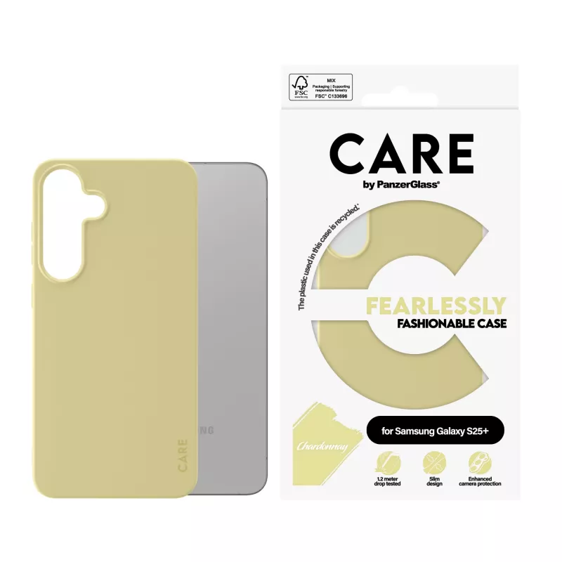 PanzerGlass CARE™ by ® Case Chardonnay Samsung Galaxy S25+, Cover, Samsung, Samsung - Galaxy S25+, Gelb