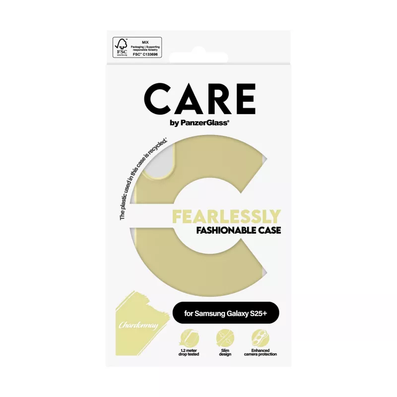 PanzerGlass CARE™ by ® Case Chardonnay Samsung Galaxy S25+, Cover, Samsung, Samsung - Galaxy S25+, Gelb