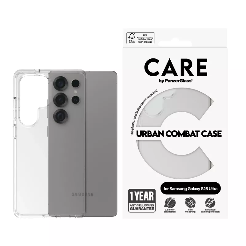 PanzerGlass CARE™ by ® Urban Combat Hülle Transparent Samsung Galaxy S25 Ultra
